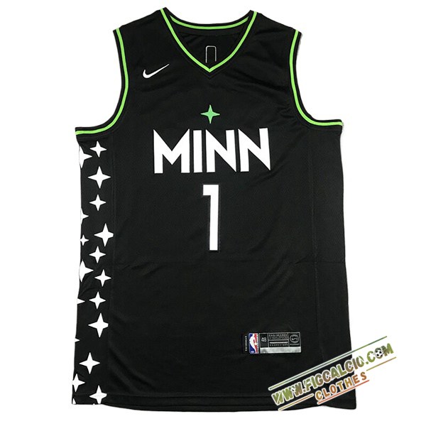 Maglia Minnesota Timberwolves (EDWARDS #1) 2024/25 Nero/Verde