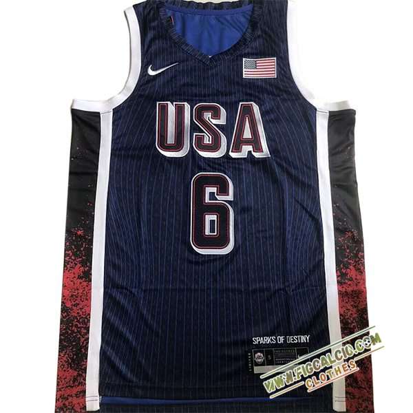Maglia USA (JAMES #6) 2024/25 Blu Scuro -02