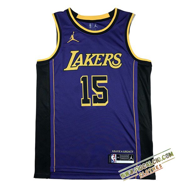Maglia Los Angeles Lakers (REAVES #15) 2024/25 viola/Nero/Giallo -03