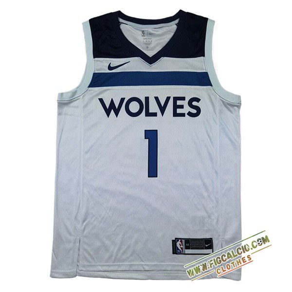 Maglia Minnesota Timberwolves (EDWARDS #1) 2024/25 Bianco/Blu