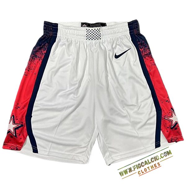 Pantaloncini NBA USA 2024/25 Bianco/Rosso/Nero