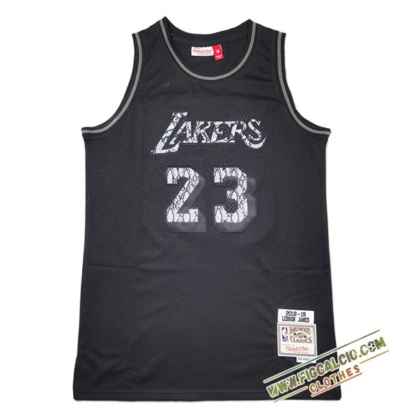 Maglia Los Angeles Lakers (JAMES #23) 2024/25 Nero/Grigio
