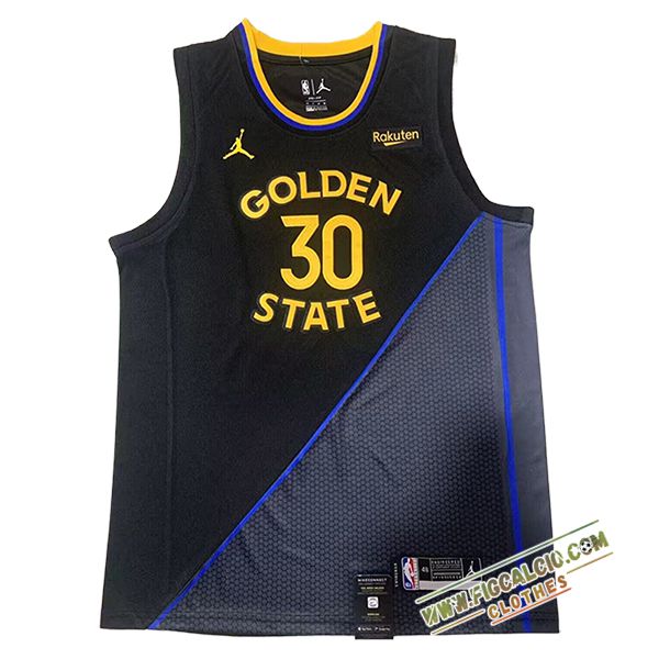Maglia Golden State Warriors (CURRY #30) 2024/25 Nero/Grigio/Giallo