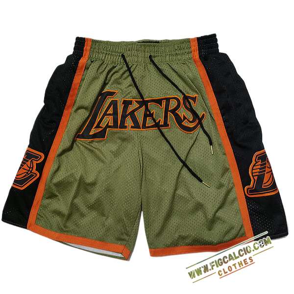 Pantaloncini NBA Los Angeles Lakers 2024/25 Verde/Nero/Arancia