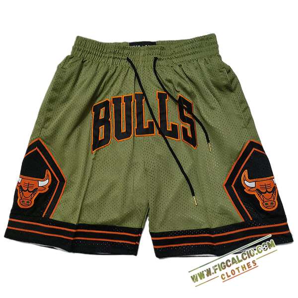 Pantaloncini NBA Chicago Bulls 2024/25 Verde/Nero/Arancia