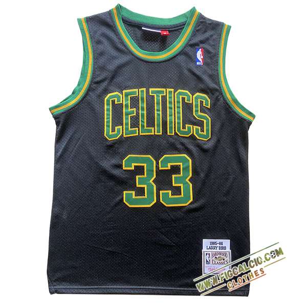 Maglia Boston Celtics (BIRD #33) 2024/25 Nero/Verde