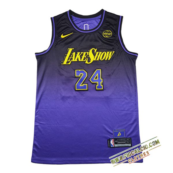 Maglia Los Angeles Lakers (BRYANT #24) 2024/25 Nero/viola/Giallo