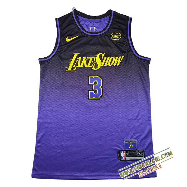 Maglia Los Angeles Lakers (DAVIS #3) 2024/25 Nero/viola/Giallo
