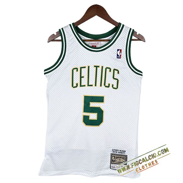 Maglia Boston Celtics (GARNETT #5) 2024/25 Bianco/Verde