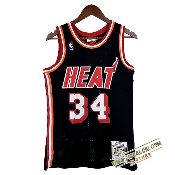 Maglia Miami Heat (ALLEN #34) 2024/25 Nero/Rosso