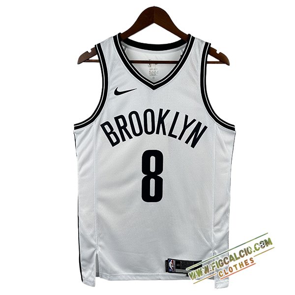 Maglia Brooklyn Nets (CUI #8) 2024/25 Bianco/Nero