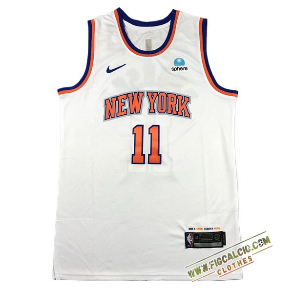 Maglia New York Knicks (MarroneSON #11) 2024/25 Bianco/Arancia