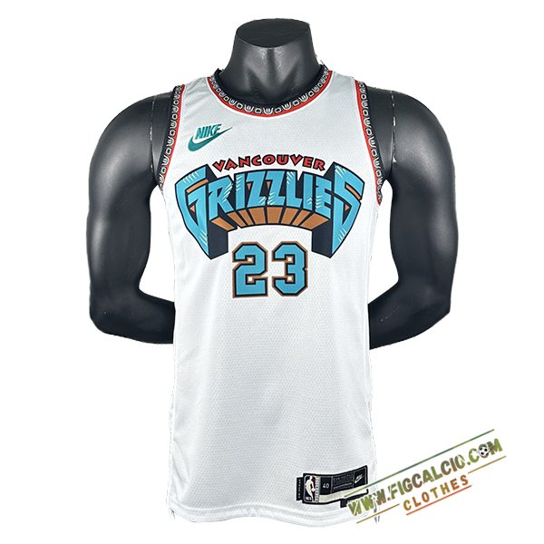 Maglia Memphis Grizzlies (Rosa #23) 2024/25 Bianco/Verde
