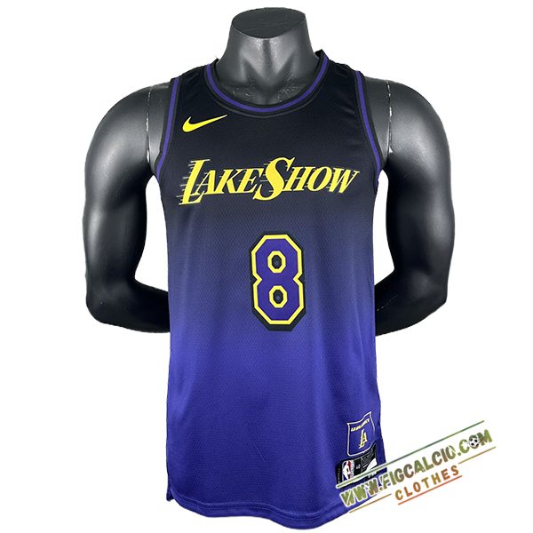 Maglia Los Angeles Lakers (BRYANT #8) 2024/25 viola/Nero