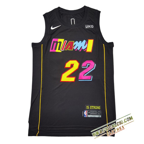 Maglia Miami Heat (BUTLER #22) 2024/25 Nero/Giallo/Rosa