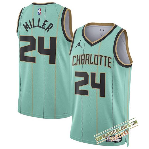 Maglia Charlotte Hornets (MILLER #24) 2024/25 Verde/Nero