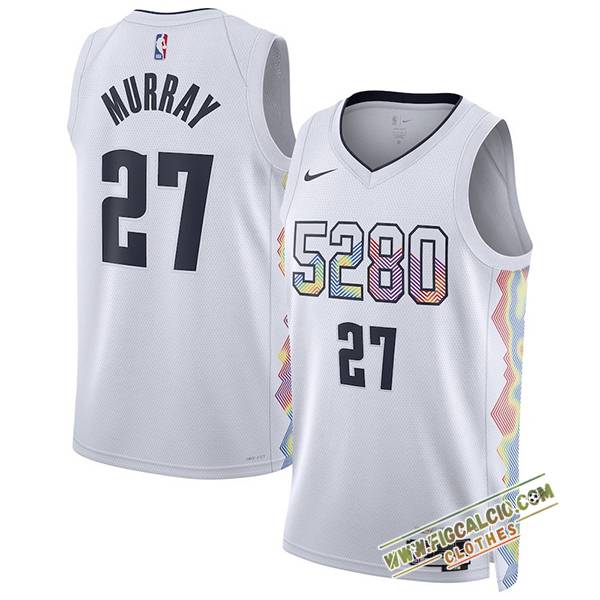 Maglia Denver Nuggets (MURRAY #15) 2024/25 Bianco/Nero