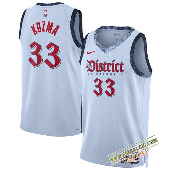 Maglia Washington Wizards (KUZMA #33) 2024/25 Bianco/Rosso