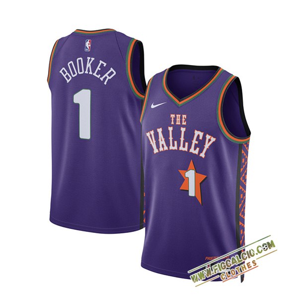 Maglia Phoenix Suns (BOOKER #1) 2024/25 viola/Bianco