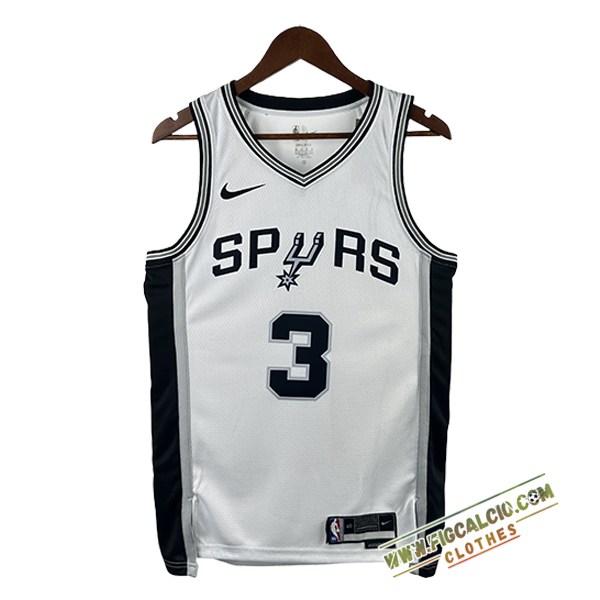 Maglia San Antonio Spurs (PAUL #3) 2024/25 Bianco/Nero