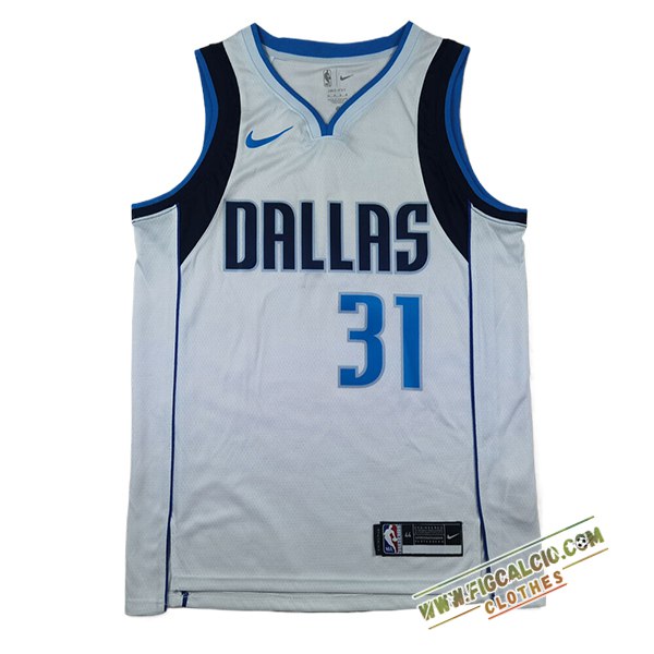 Maglia Dallas Mavericks (THOMPSON #31) 2024/25 Bianco/Blu/Nero
