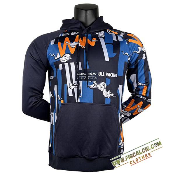 Felpa Cappuccio F1 Red Bull Racing Team Nero/Blu/Arancia 2024