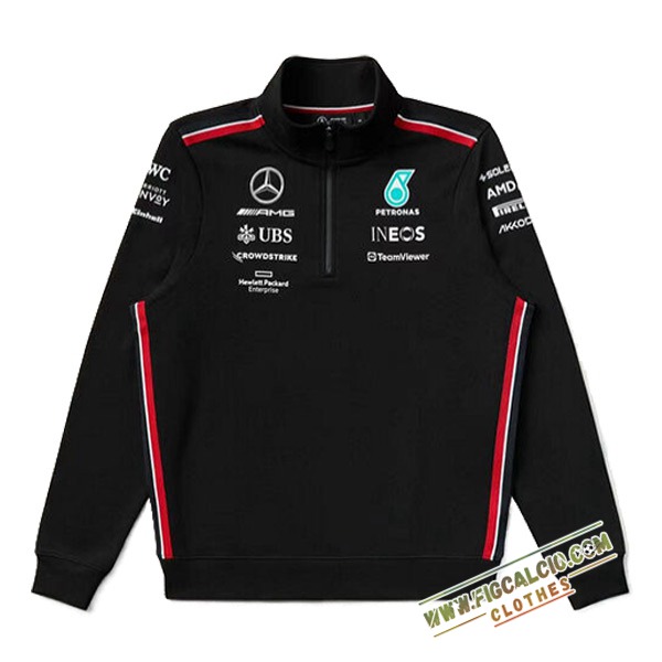 Felpa F1 Mercedes Benz Team Nero/Rosso 2024
