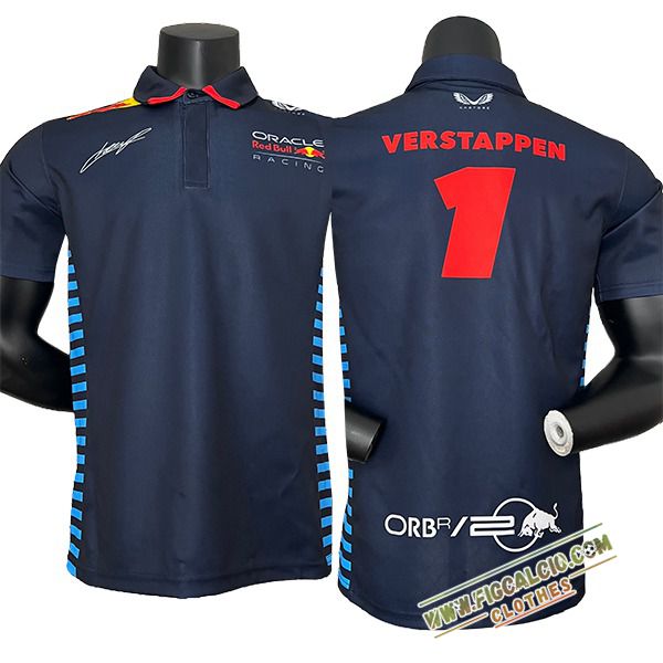 Polo F1 Red Bull Racing Team (VERSYAPPEN #1) Blu Scuro 2024