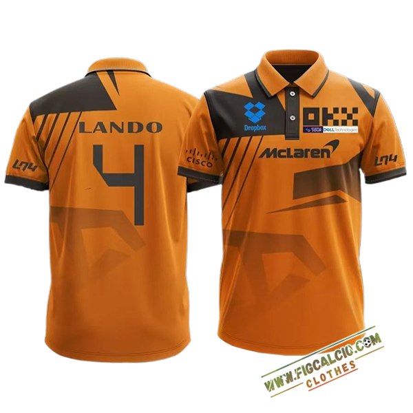 Polo McLaren (LANDO #4) F1 Team Arancia/Grigio 2024
