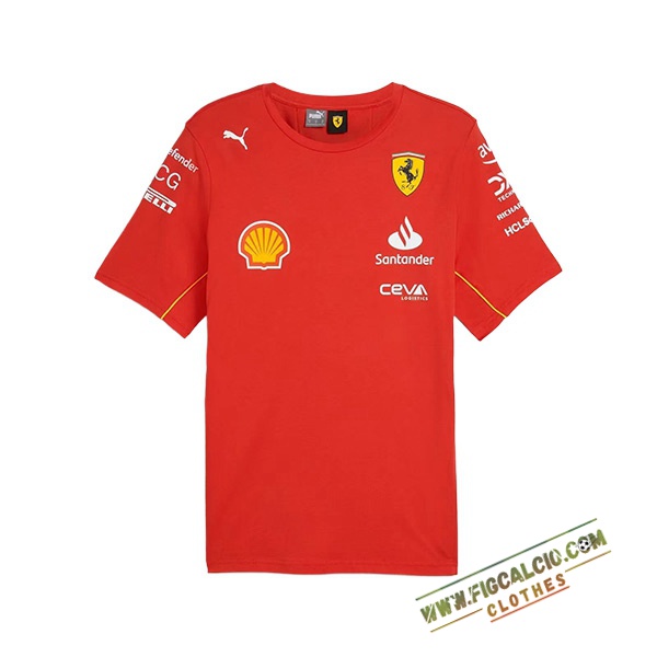 Maglietta F1 Ferrari Team Rosso/Nero/Giallo 2024