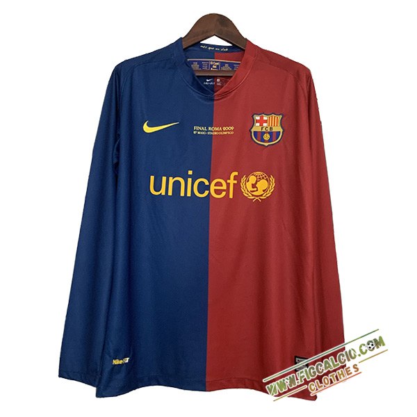 Maglie Calcio FC Barcellona Retro Prima Manica Lunga 2008/2009