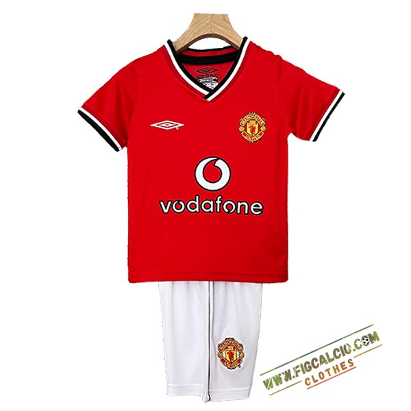 Maglie Calcio Manchester United Retro Bambino Prima 2000/2001