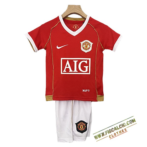 Maglie Calcio Manchester United Retro Bambino Prima 2006/2007