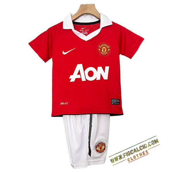 Maglie Calcio Manchester United Retro Bambino Prima 2010/2011