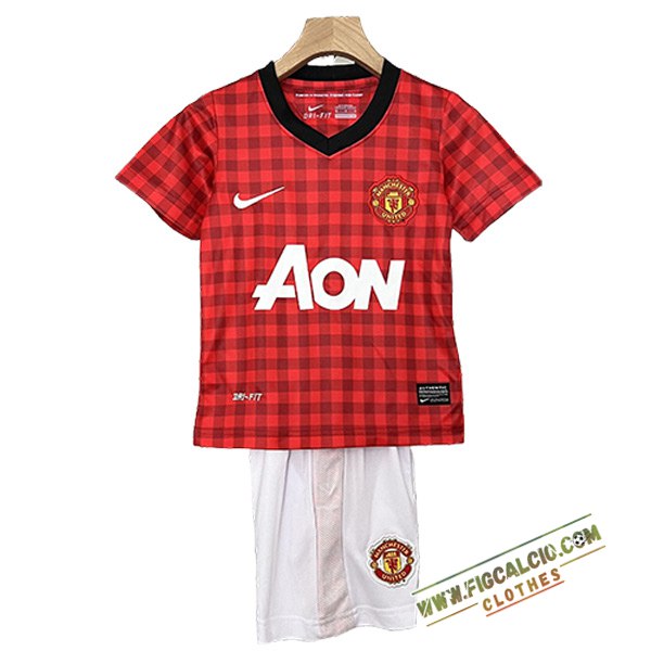 Maglie Calcio Manchester United Retro Bambino Prima 2012/2013