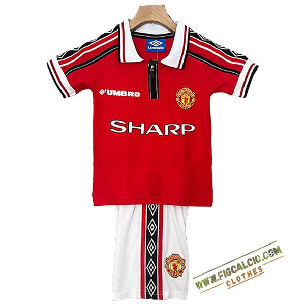 Maglie Calcio Manchester United Retro Bambino Prima 1998/1999