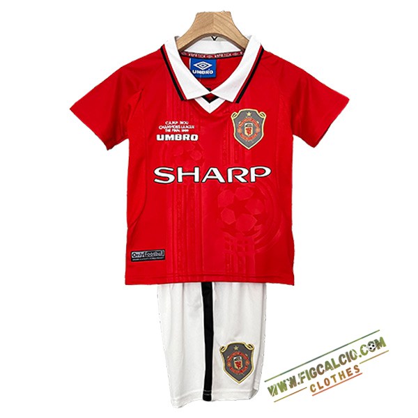 Maglie Calcio Manchester United Retro Bambino Prima 1999/2000