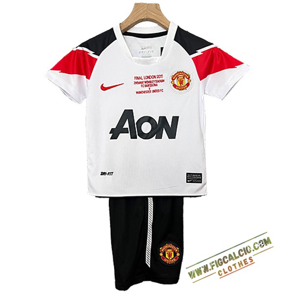 Maglie Calcio Manchester United Retro Bambino Seconda 2010/2011