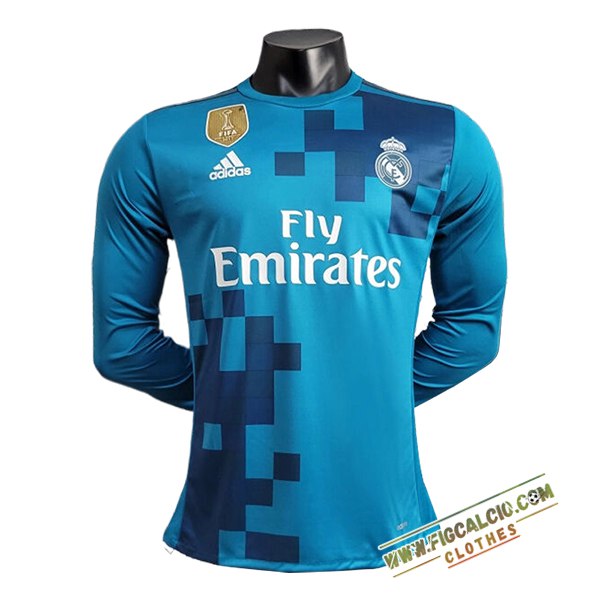 Maglie Calcio Real Madrid Retro Seconda 2 Manica Lunga 2017/2018
