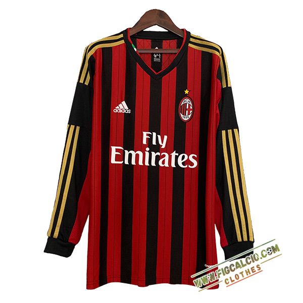 Maglie Calcio AC Milan Retro Prima Manica Lunga 2013/2014