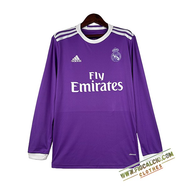 Maglie Calcio Real Madrid Retro Seconda Manica Lunga 2016/2017