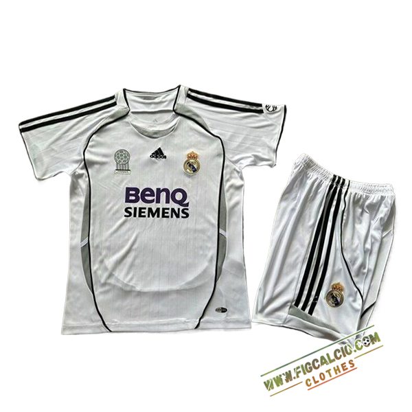 Maglie Calcio Real Madrid Retro Bambino Prima 2006/2007