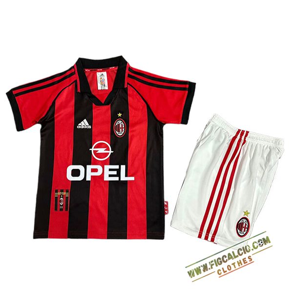 Maglie Calcio AC Milan Retro Bambino Prima 1998/1999