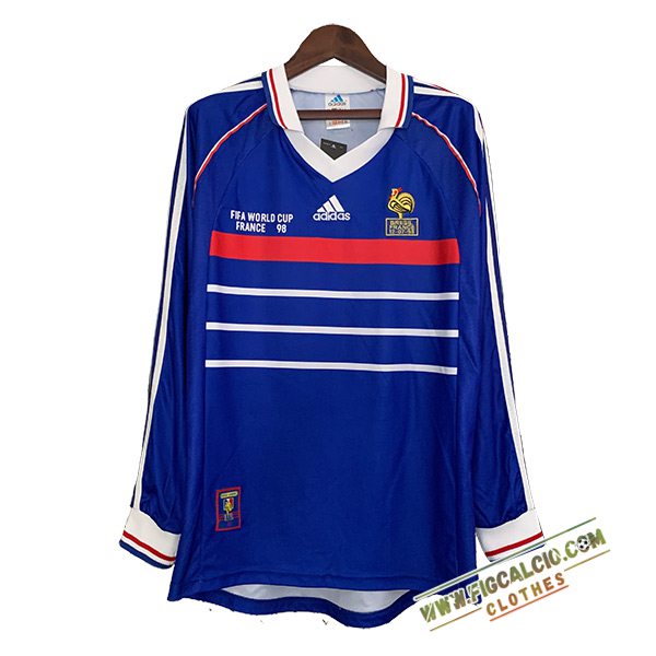 Maglie Calcio Francia Retro Prima Manica Lunga 1998