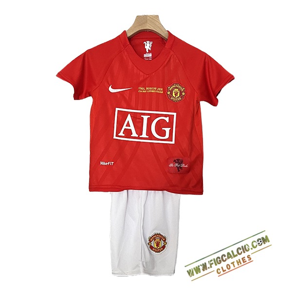 Maglie Calcio Manchester United Retro Bambino Prima 2007/2008
