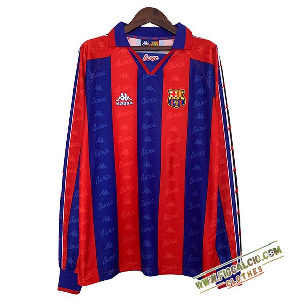 Maglie Calcio FC Barcellona Retro Prima Manica Lunga 1996/1997