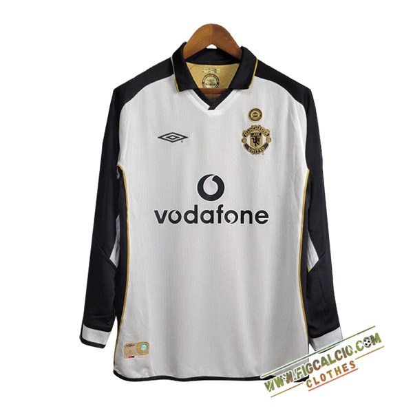 Maglie Calcio Manchester United Retro Seconda Manica Lunga 2001/2002