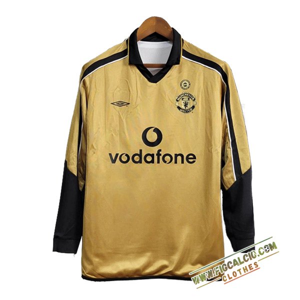 Maglie Calcio Manchester United Retro Terza Manica Lunga 2001/2002