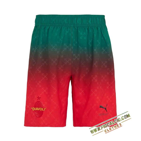 Pantaloncini Calcio AC Milan Quarto Rosso 2024/2025
