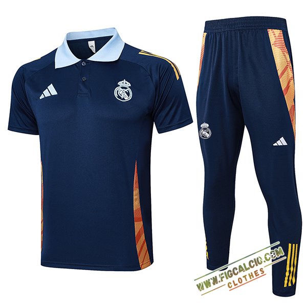 Kit Maglia Polo Real Madrid Blu/Arancia 2025/2026